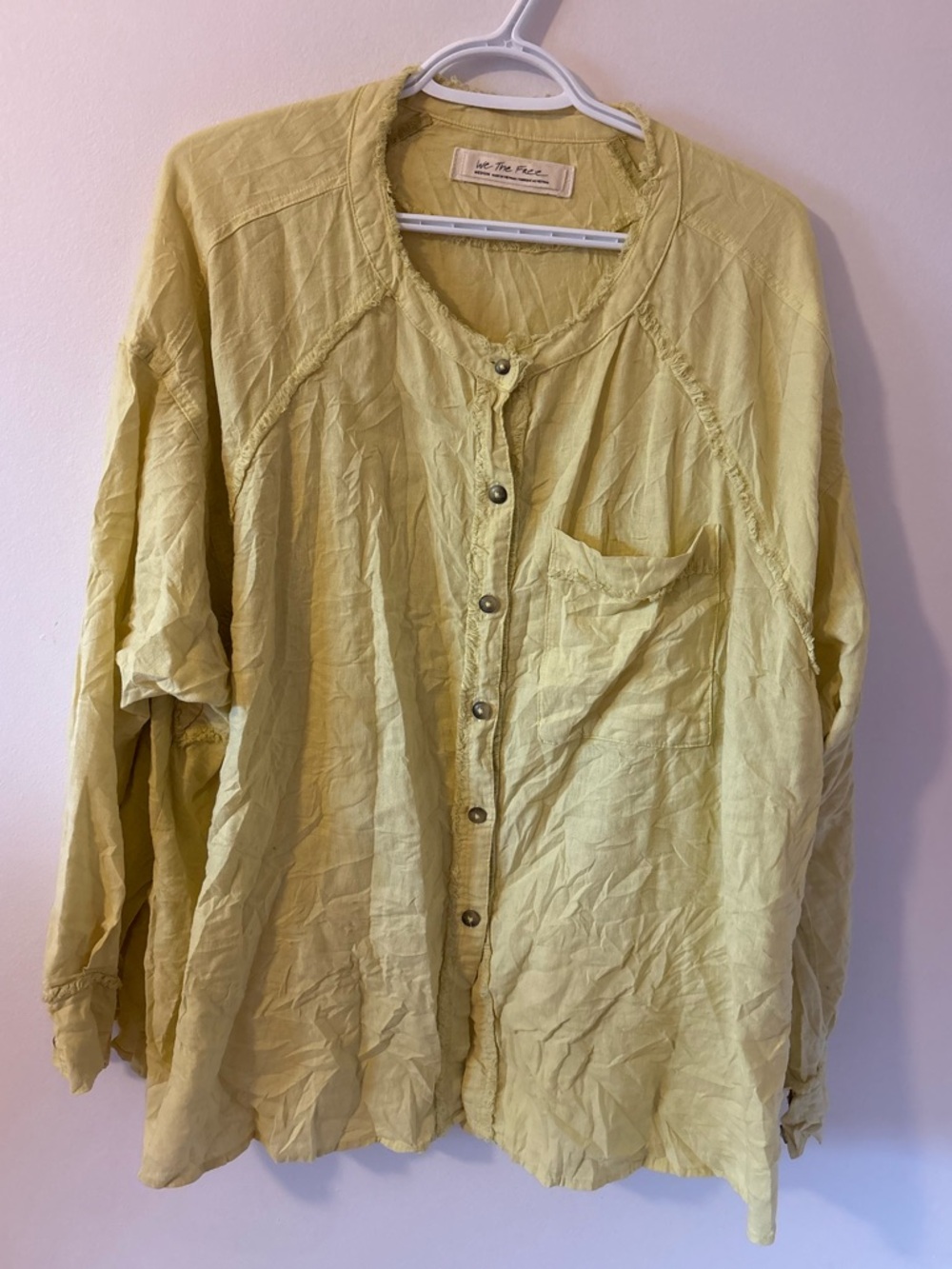 Free People We The Free Keep It Simple button-down Linen Blend shirt Medium